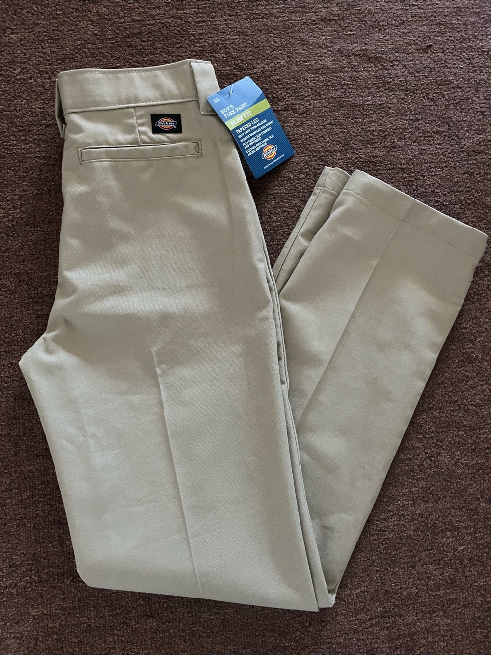 Dickies Boy’s Straight Fit Chinos in Khaki